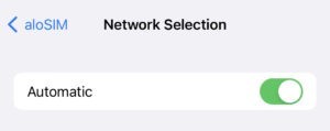 iPhone eSIM network selection