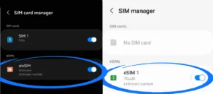 Samsung eSIM installation | SIM card manager | SIM manager