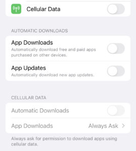 Save data with these App Store settings