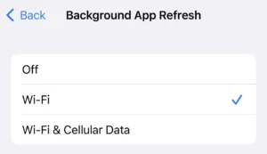 How to limit background refresh to Wi-Fi only on an iPhone