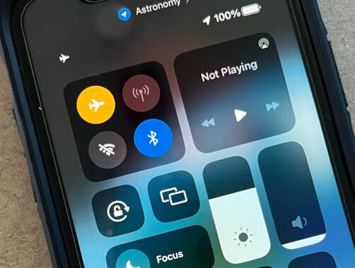 Toggle Airplane Mode on for your iPhone before takeoff