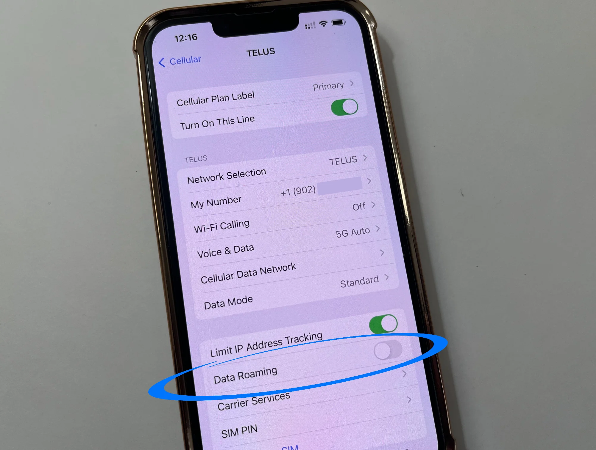 Data Roaming off for Primary SIM
