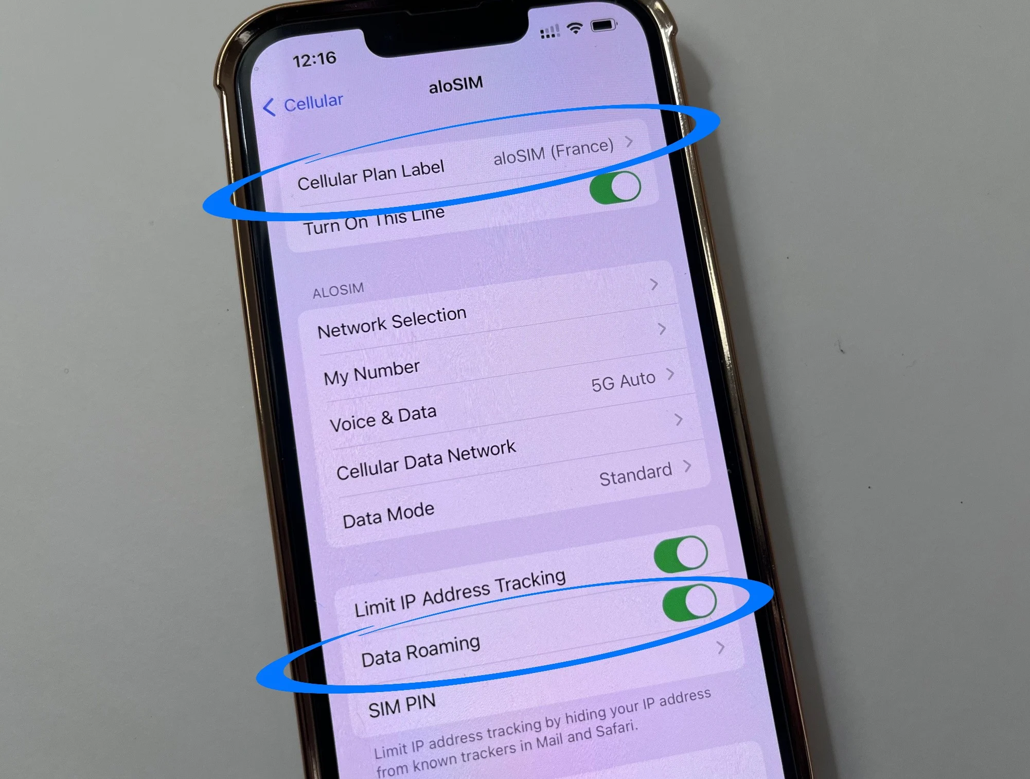 Turn Data Roaming ON for your eSIM