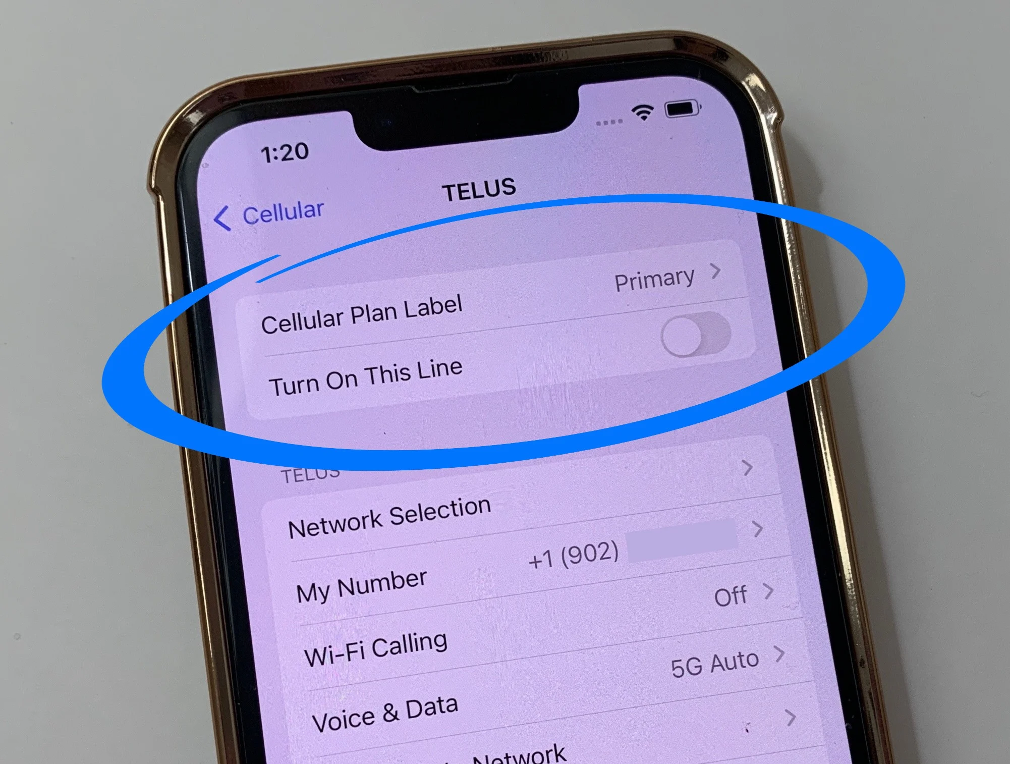 Turn off Primary SIM card