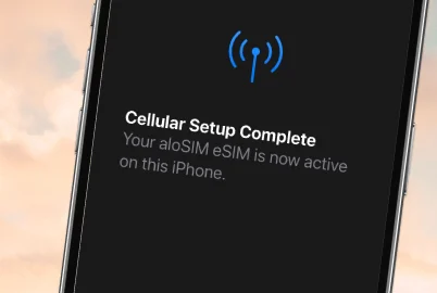 iPhone eSIM installation aloSIM