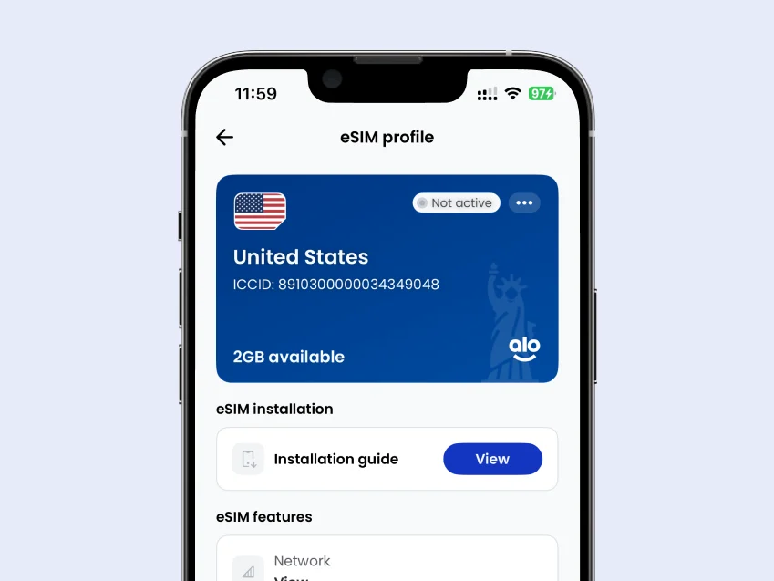 How to install eSIM on iPhone Step 1