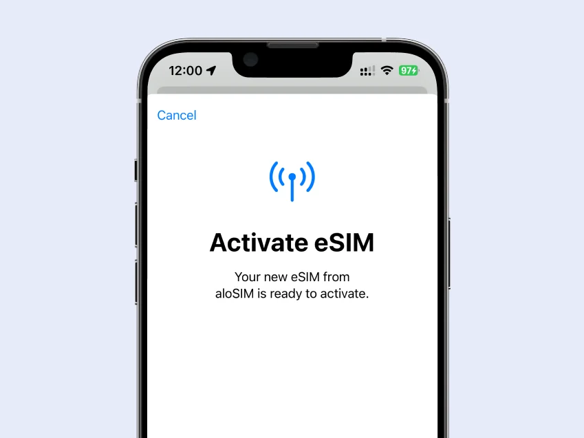 How to install eSIM on iPhone Step 3