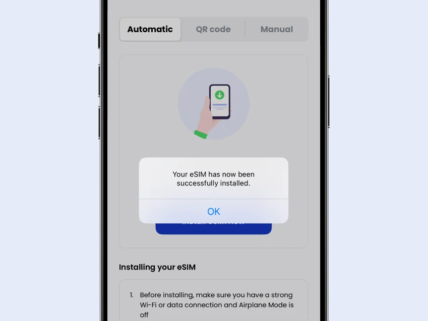 How to install eSIM on iPhone Step 7