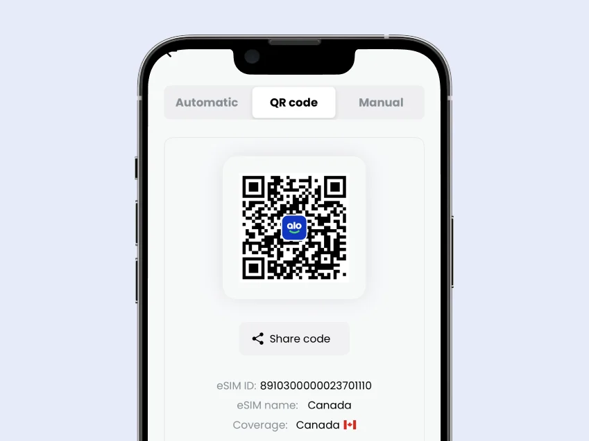 How to install iPhone eSIM with QR code method