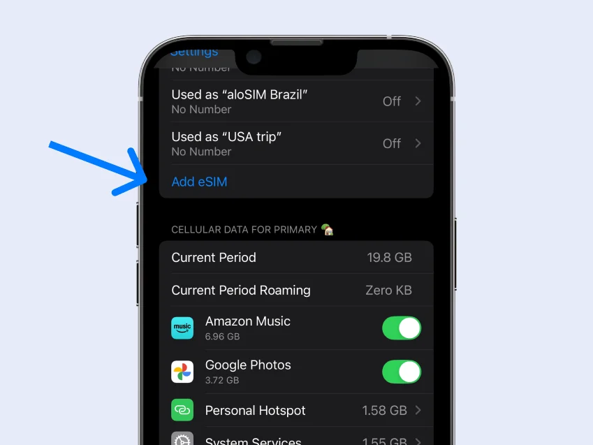 How to install iPhone eSIM with manual method
