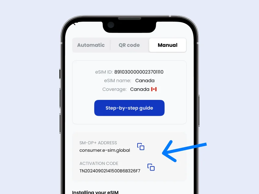 How to install iPhone eSIM Copy and Paste Codes