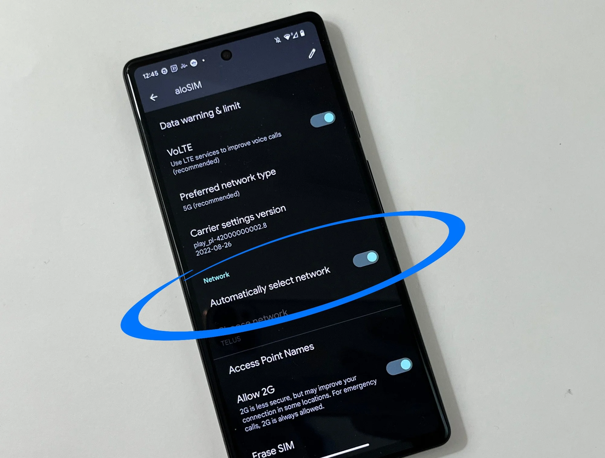 How to activate Google Pixel eSIM _ Automatically select network