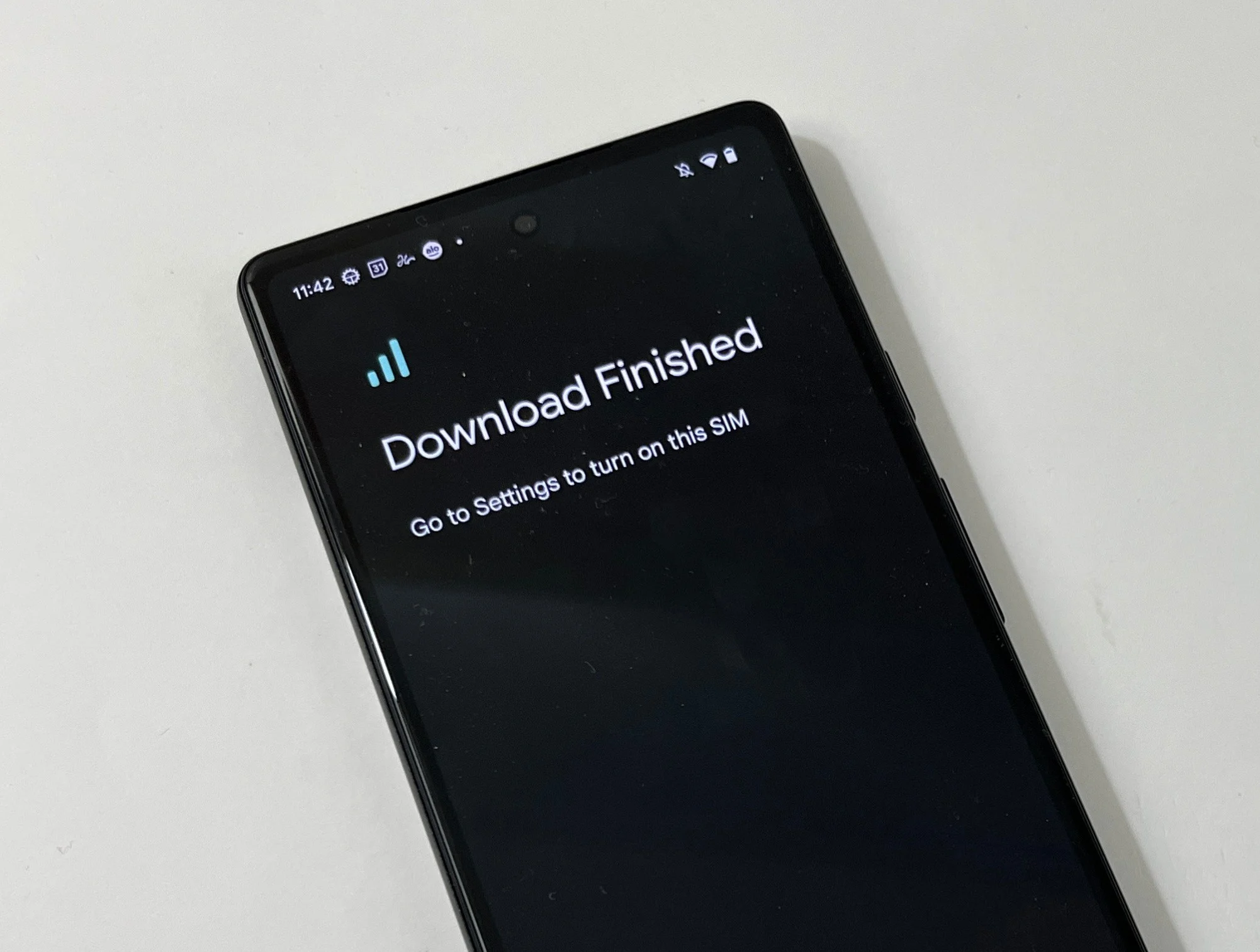 How to install your Google Pixel eSIM from aloSIM _ Download finished