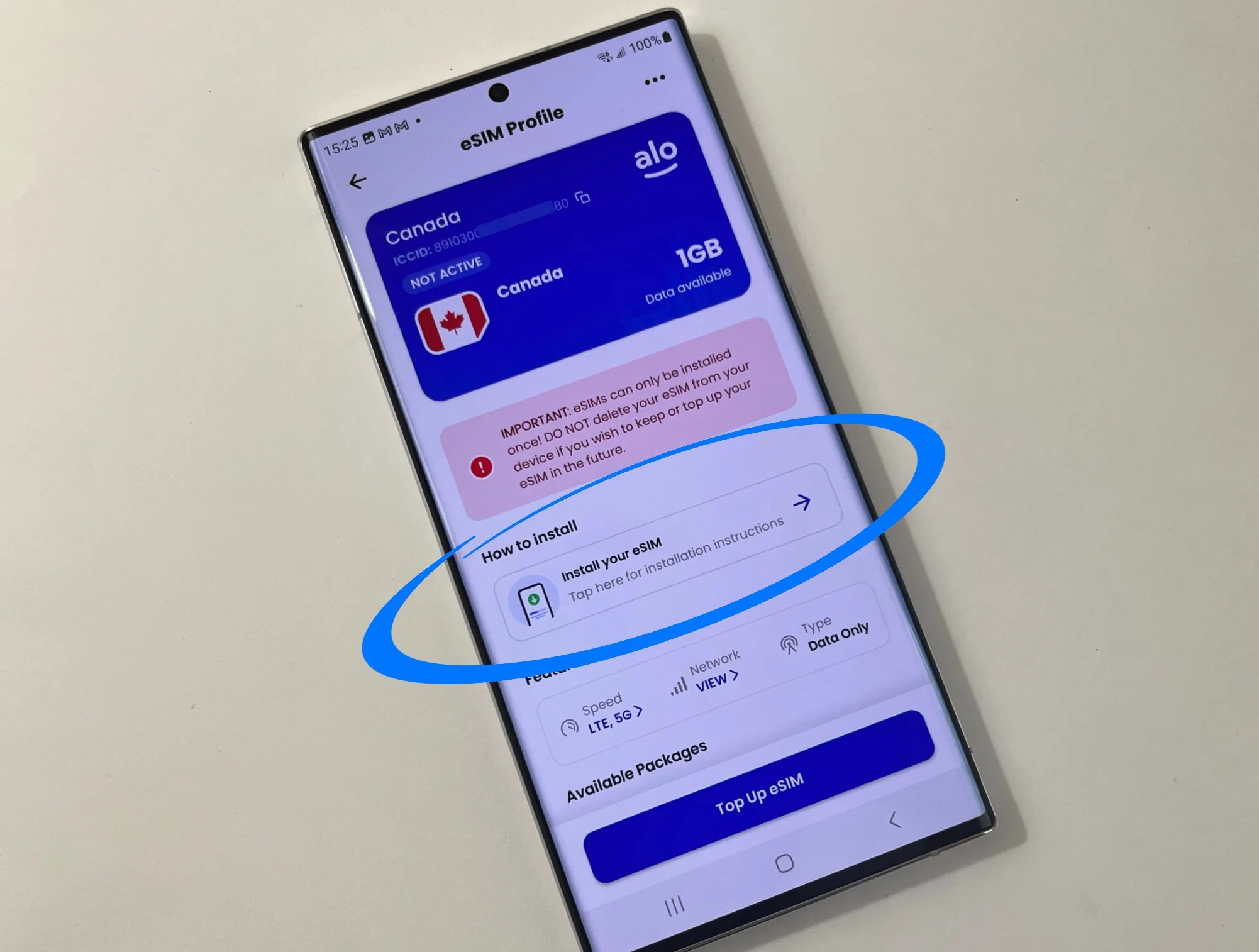 How to install your Samsung eSIM