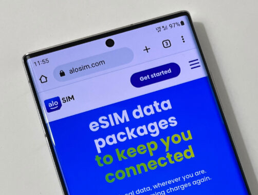 Samsung eSIM activation / Test a website with Wi-Fi off to see if your data is working