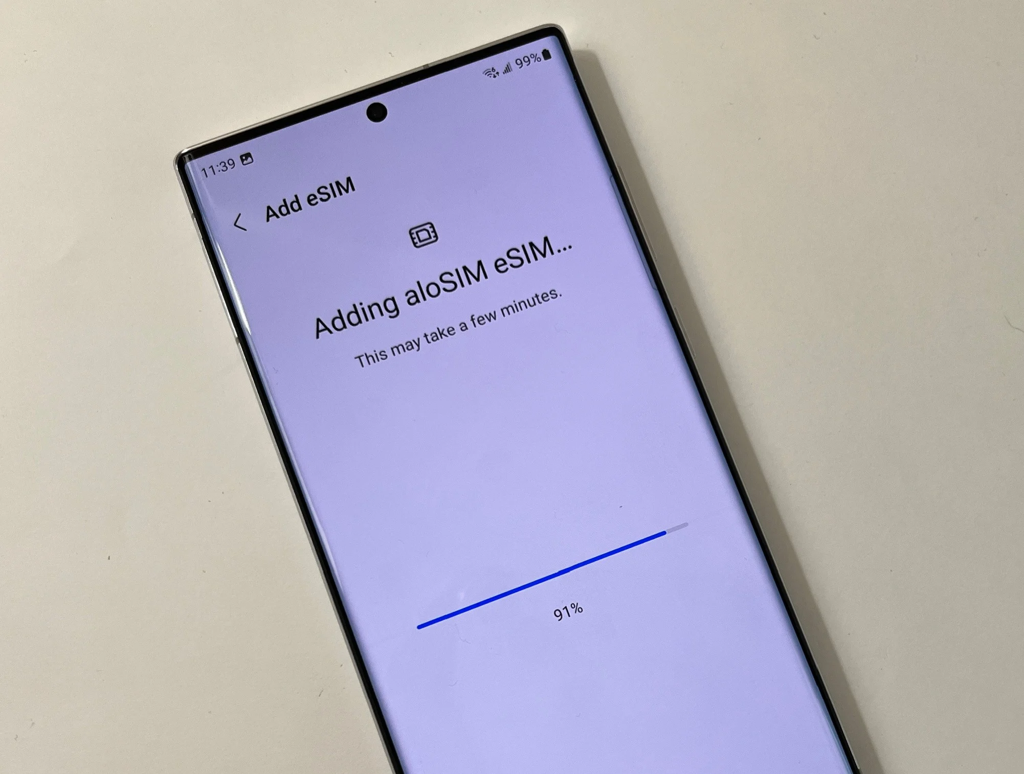 Samsung eSIM installation _ Adding aloSIM eSIM