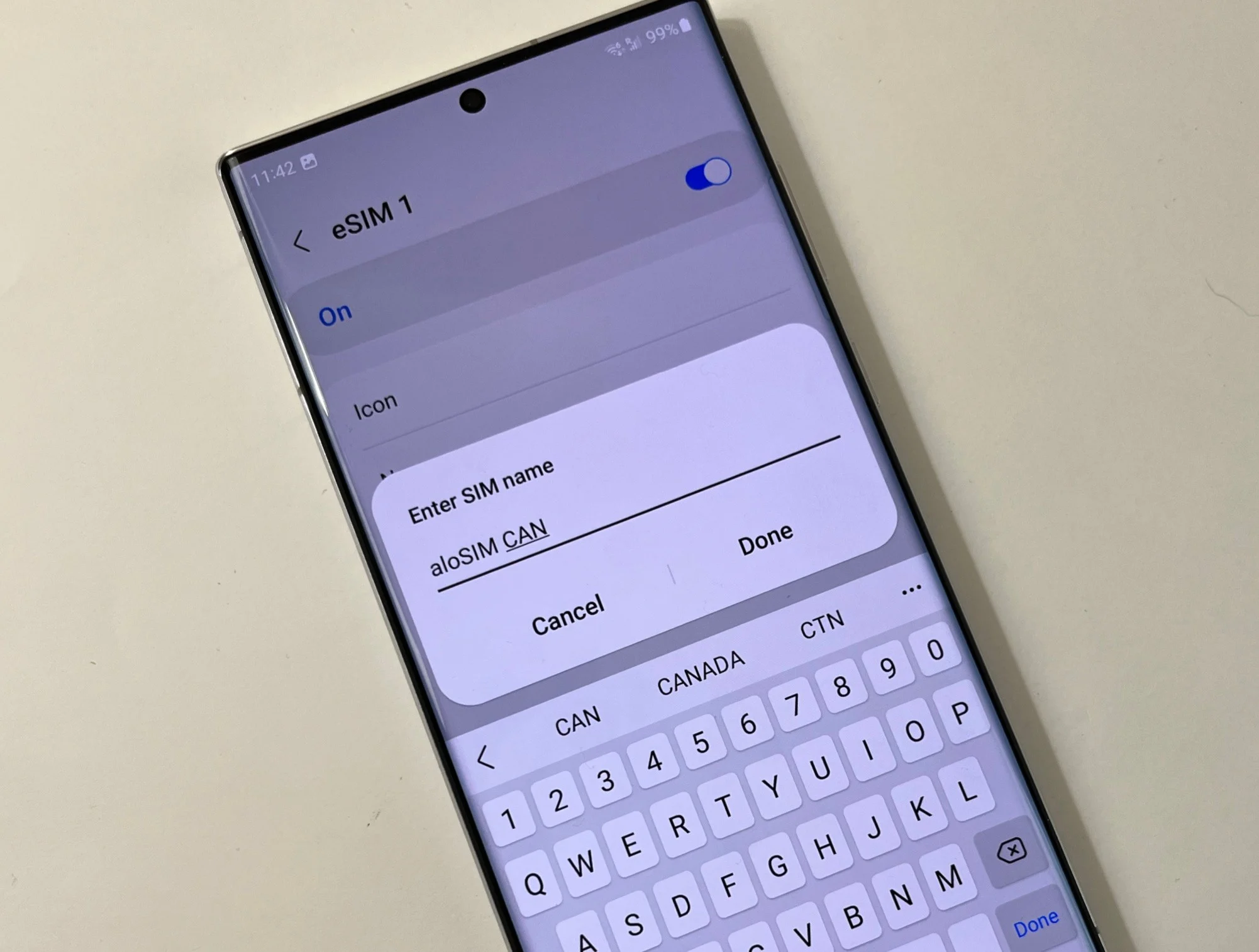 Samsung eSIM installation _ Rename your eSIM (recommended)