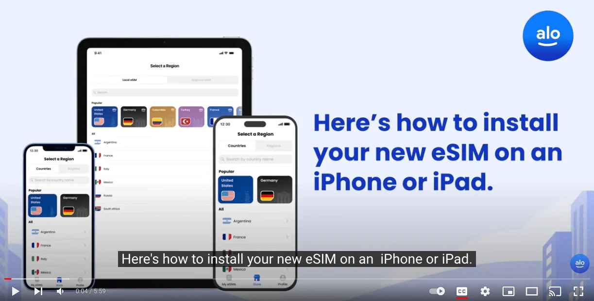 iPhone eSIM installation video