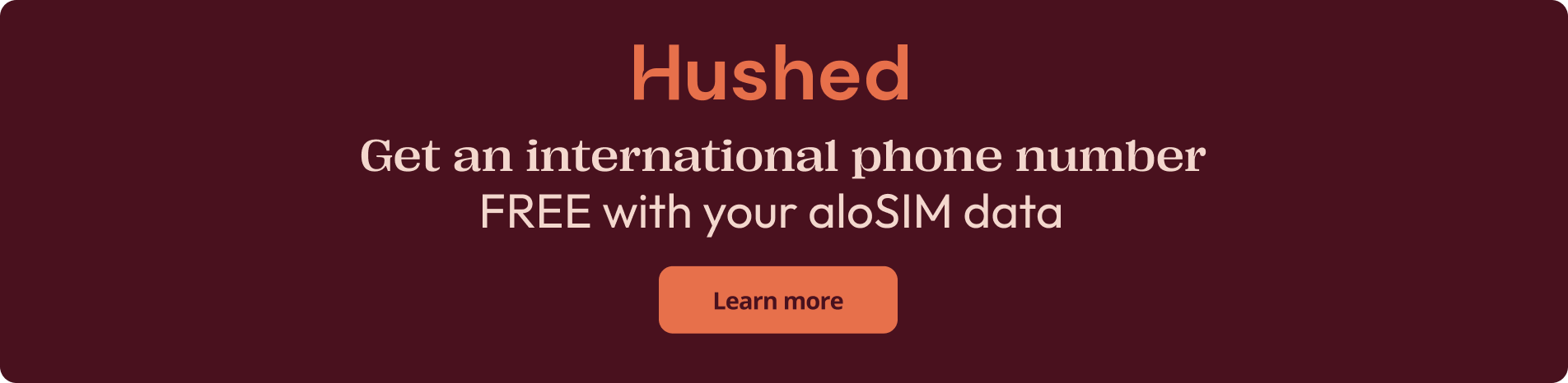 Call and text on a free international phone number from Hushed