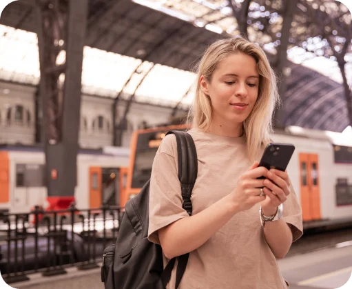 Woman with phone