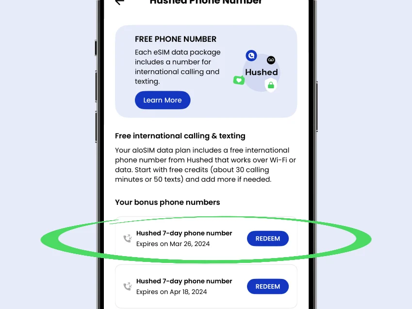 663d2b34d8e62-Redeem your free phone number from Hushed