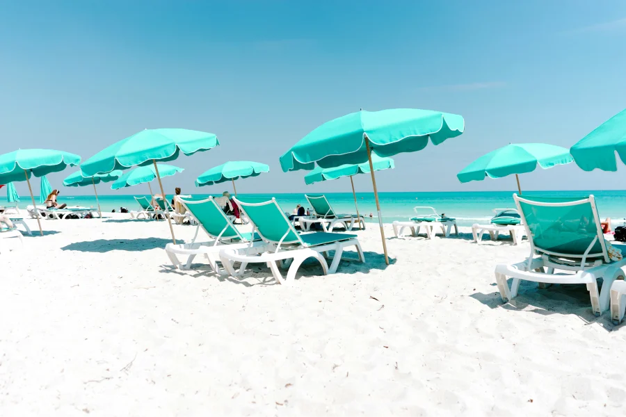 beach umbrellas